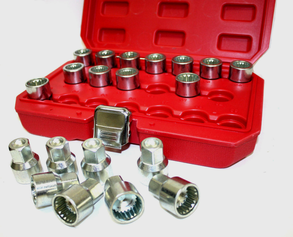 20pc Locking Wheel Nut Key Socket Master OEM Multi Spline For Porsche Cayenne VW