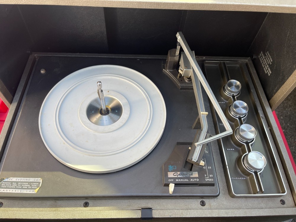 Sylvania Exponent 4/10 Solid State Garrard Record Player Turntable Tested Repair