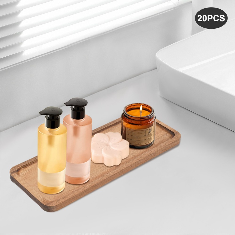 20x Rectangle Serving Wood Tray For Tea Tray Coffee Table Tay kitchen Tableware