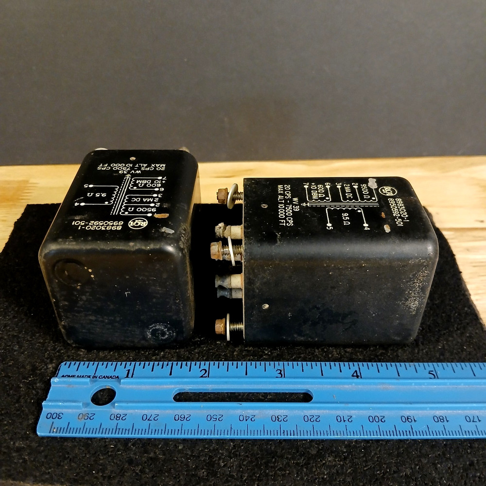 Matching Pair 1950's RCA 8983020-1 Audio Input Transformers Brass Hardware 2"