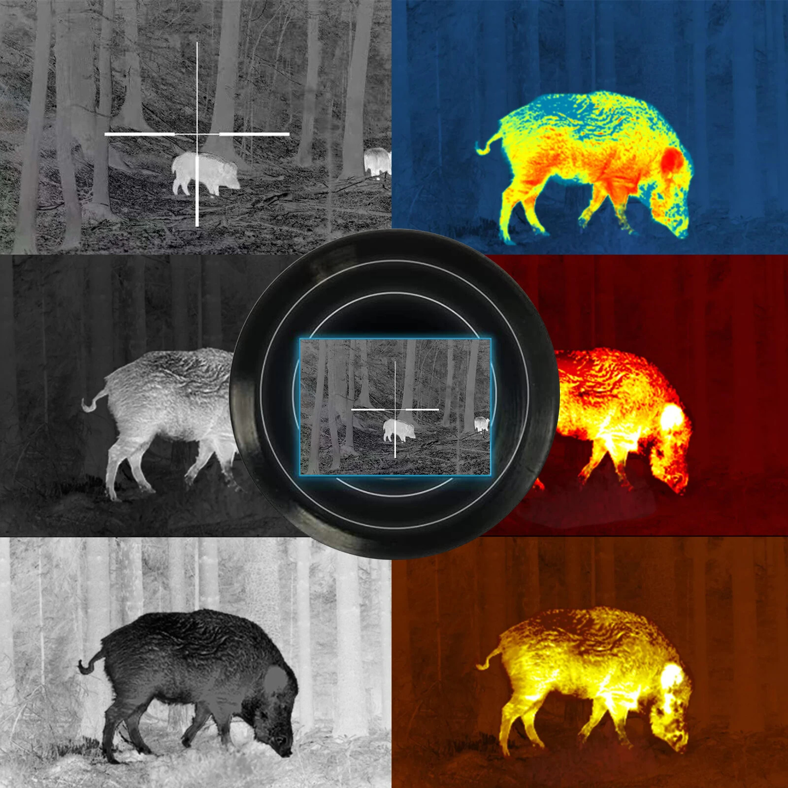 GR235 Thermal Night Vision Camera 35mm Telescope Rifle Scope 256x192