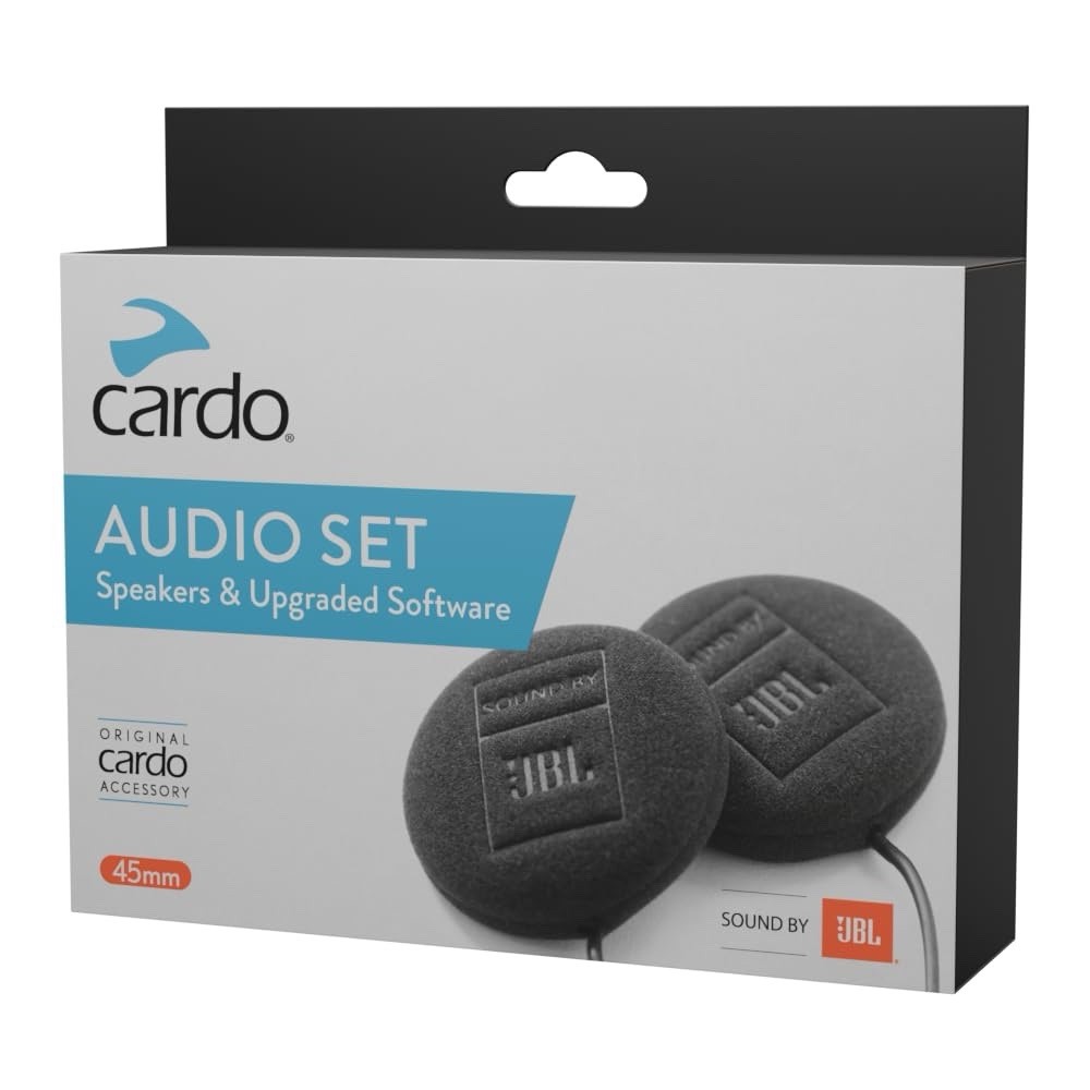 Cardo 45mm Audio Set, Works with Most Helmet Communicators (Single Pack)