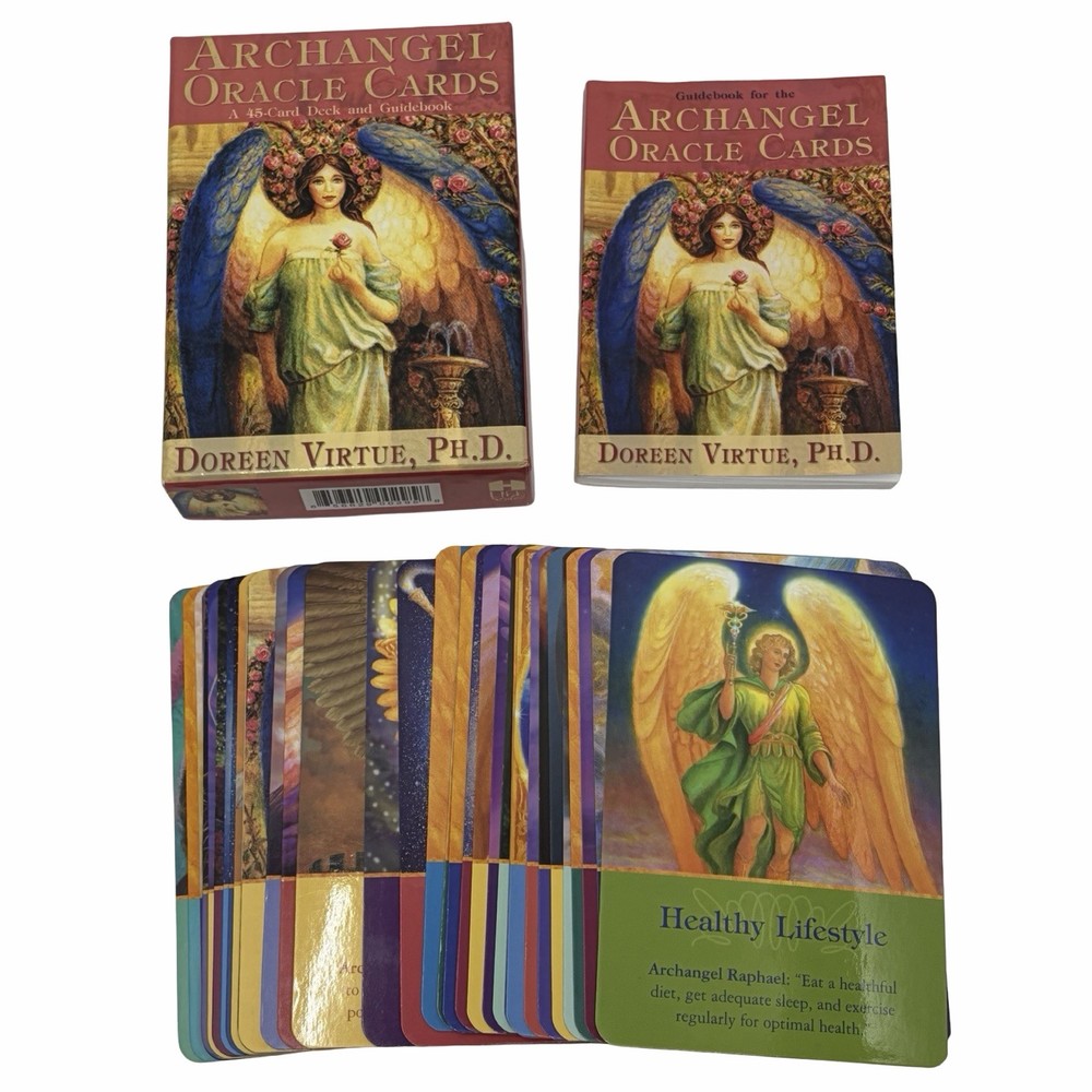 Archangel Oracle Cards 45 Card Deck & Guidebook Doreen Virtue Complete