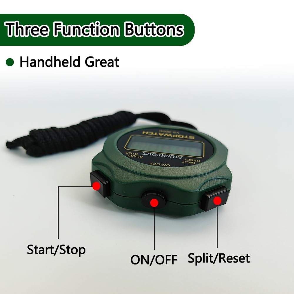 Stopwatch Timer Only Stopwatch Mode, ON/Off Silent Simple Operation, Without ...