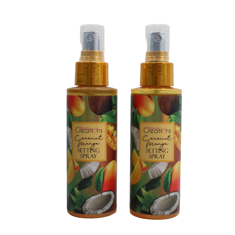 2 PACK Beauty Creations Coconut Mango Setting Spray 4 fl oz Each