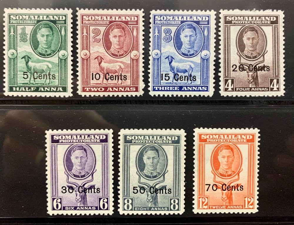 Somaliland Protectorate set mint singles SC 116-122