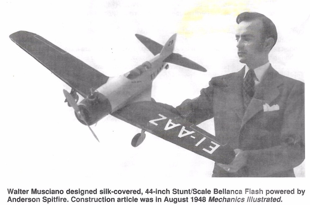 BELLANCA FLASH PLAN + CONSTRUCTION ARTICLE to Build 56" UC Scale Stunt Model