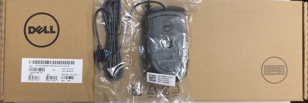 (10) Dell wired mouse and keyboard combo