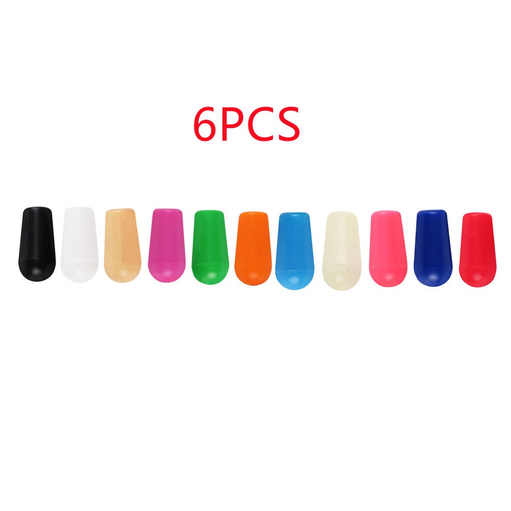 6 x Guitar 3 Way Toggle Tips 4mm Pickup Selector Knobs in 11 Colors Optional
