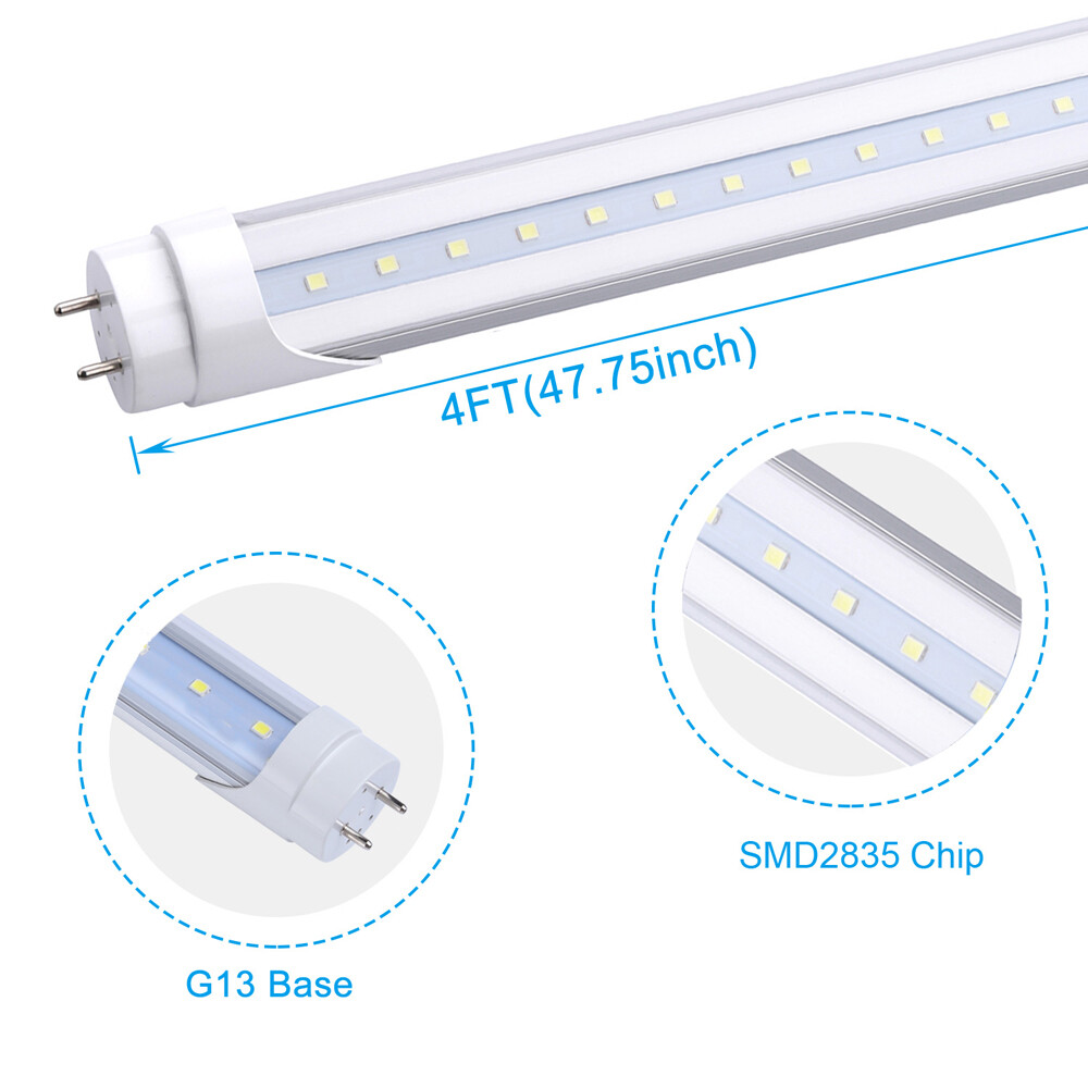 4FT G13 Bi Pin LED Tube Light Bulbs 18W 22W 28W 4Foot Led Shop Light 5000K-6000K