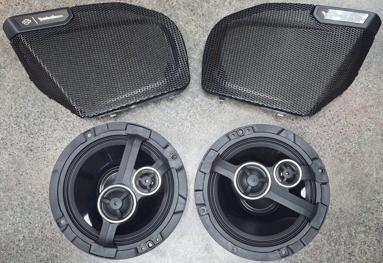 Harley-Davidson Stage 2 II Rockford Fosgate Road Glide Fairing Speakers 76001298