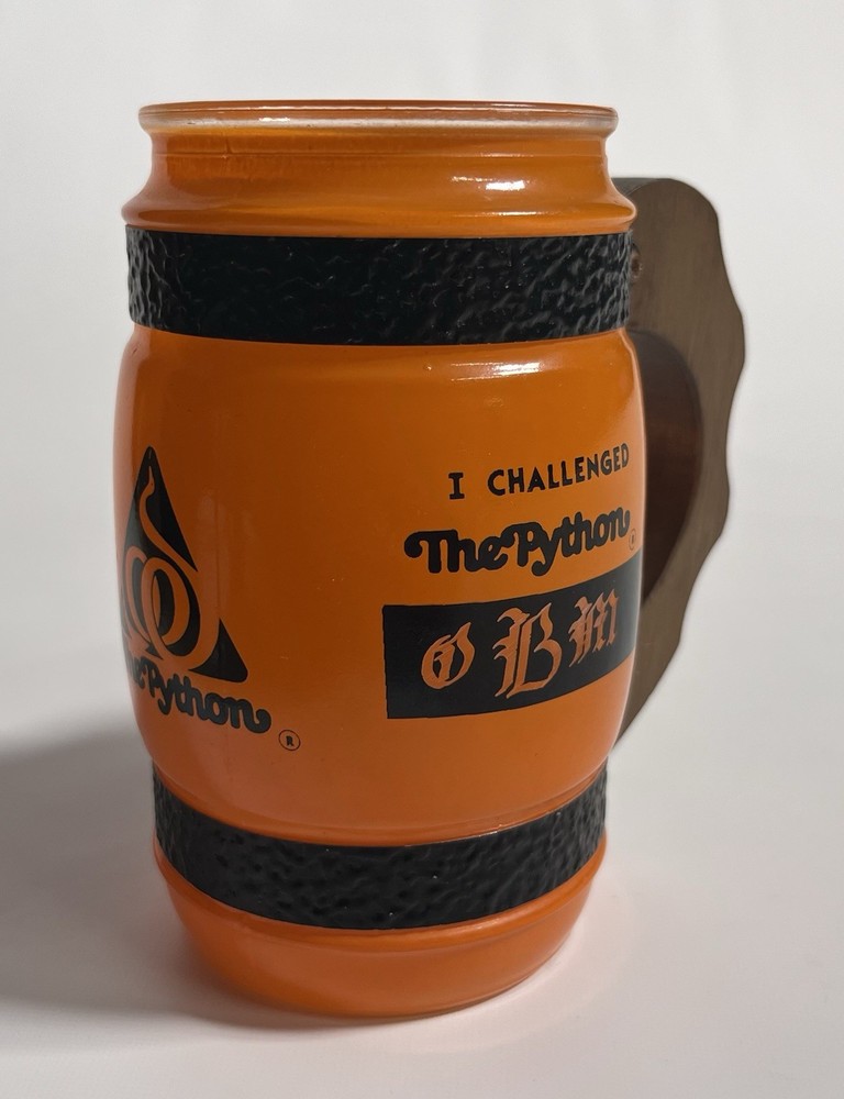 Vintage Busch Gardens “I Challenged the Python” Rollercoaster Souvenir Mug Cup