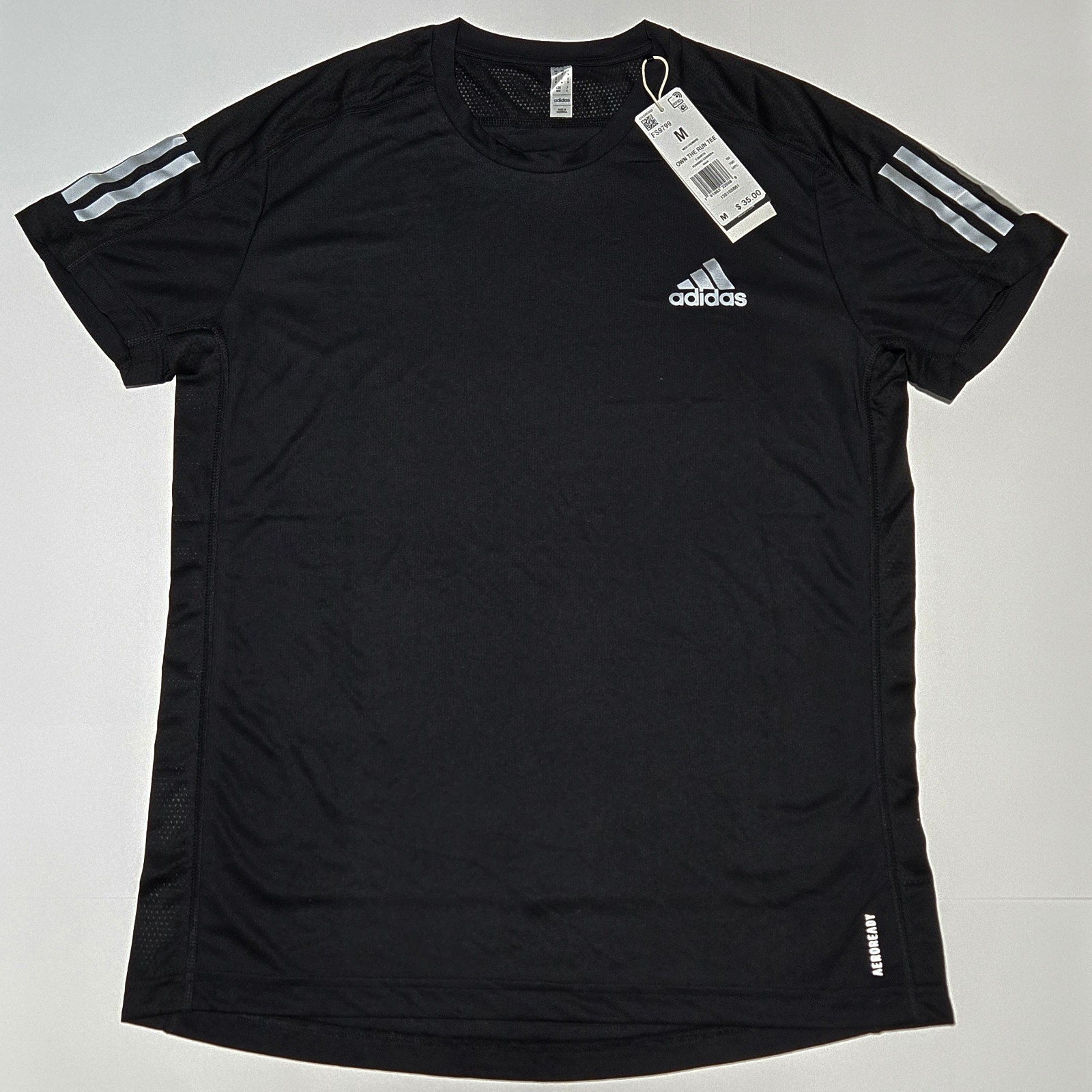 Adidas Men's Own the Run Tee Black/Reflective Silver