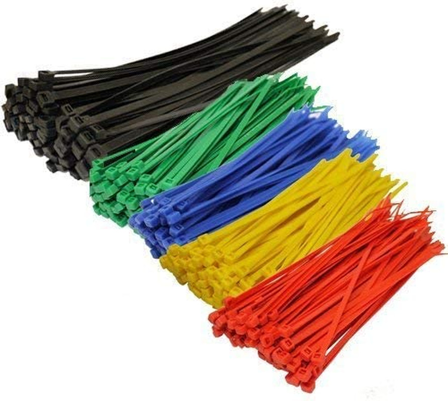 Assorted Color Nylon Cable Zip Ties Self Locking, 250-Piece