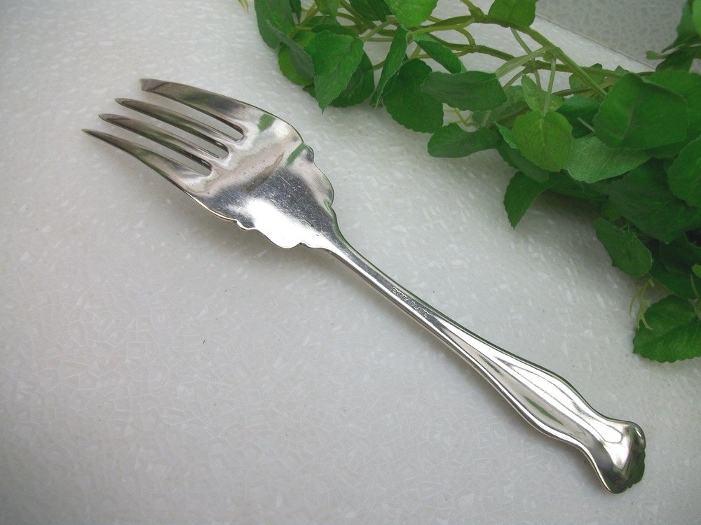 Antique Oneida Silver BERNICE Silverplate Cold Meat Serving Fork 1900