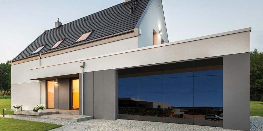 Glass garage doors HANUS dimension 5,0x2m