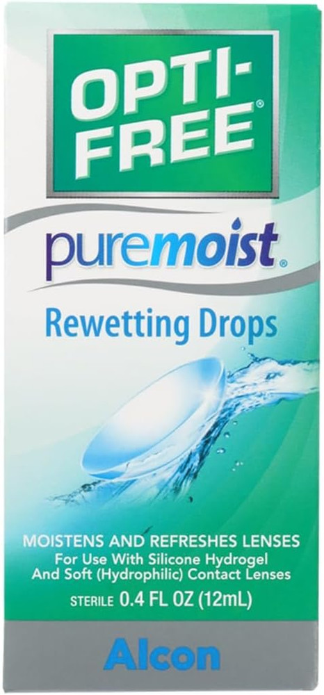 Opti-Free Puremoist Rewetting Drops, 12ml