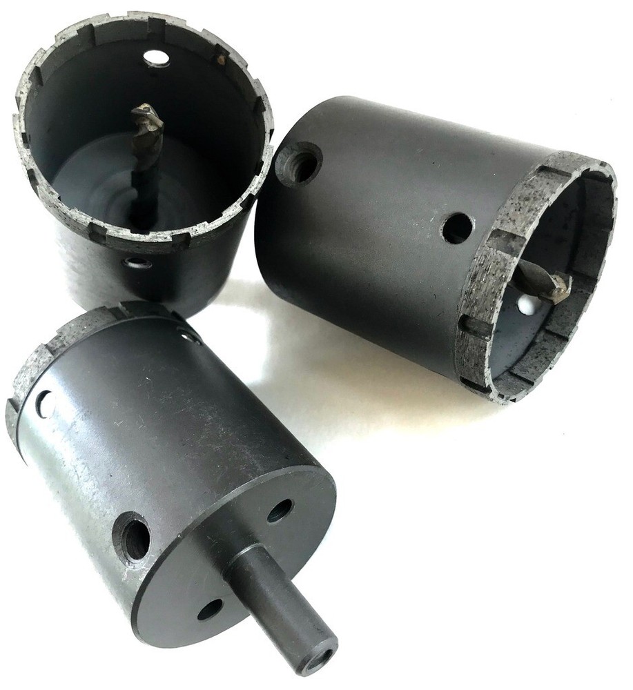3 pack 2" Diamond Core Drill Bit for Granite Marble Stone Tile with pilot bit