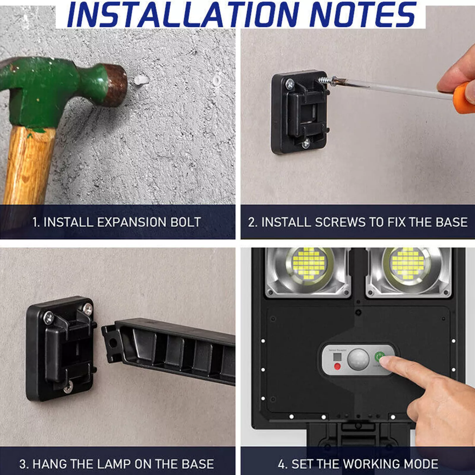 Commercial 1000000LM LED Outdoor Dusk to Dawn Solar Street Light Road Area Lamp