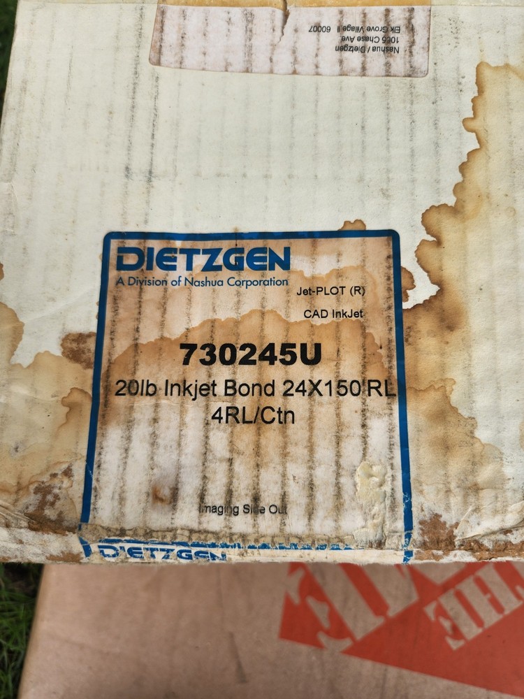 3 Rolls 24'' X 150' 20lb InkJet Bond Plotter Paper