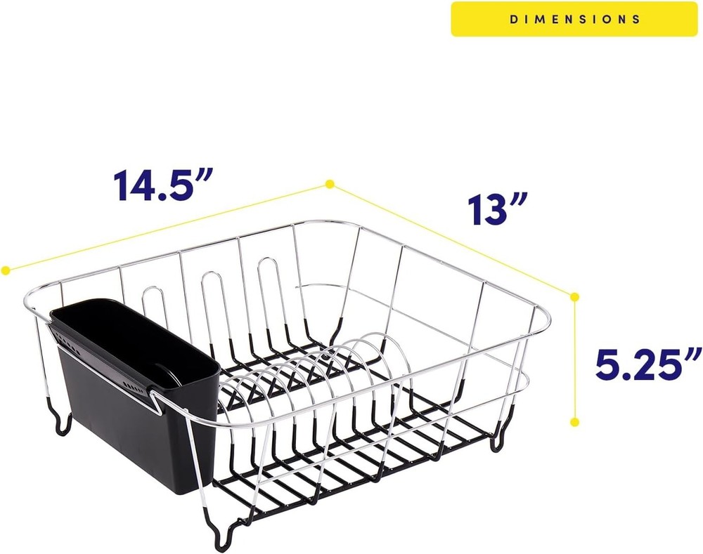 2 Piece Dish Drying Rack Set Drainer