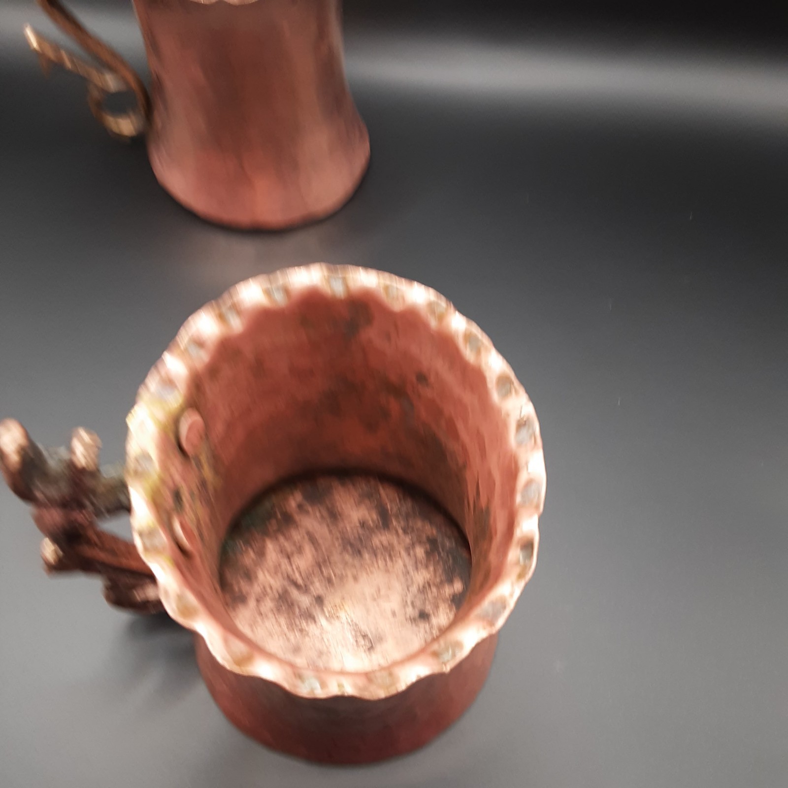 Copper Beer Mugs Handcrafted Moscow Mule Cups Set of 2