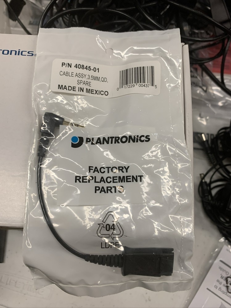 Plantronics Cable Assy 3.5 Mm Right Angle Plug