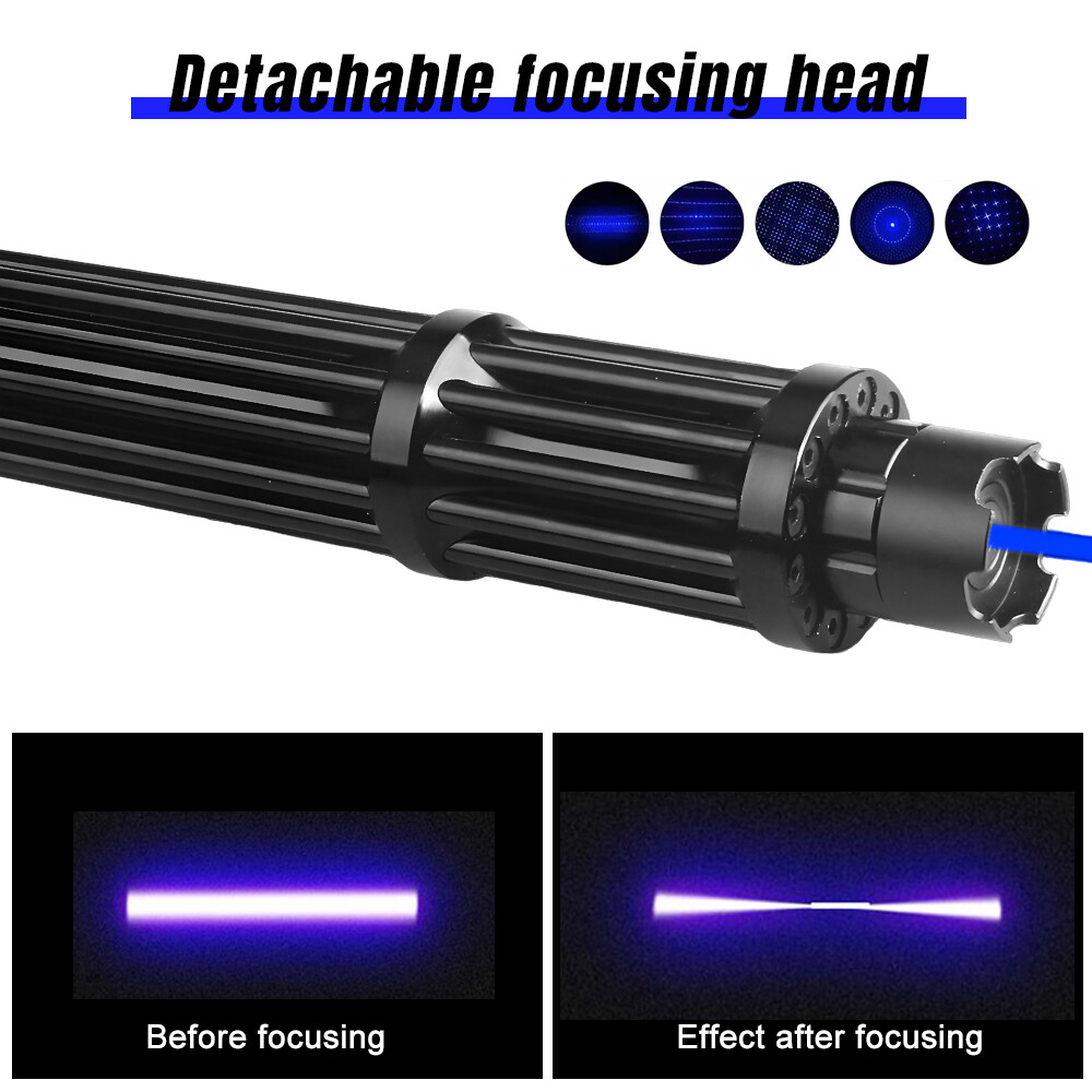 Most Powerful Focus High Power Blue Laser Pointer Lazer Burning Laser Pointer US