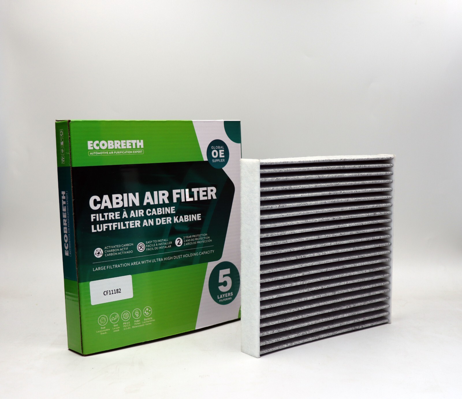 ECOBREETH CF11182 Cabin Air Filter for Honda CR-V Civic Clarity Fit Insight