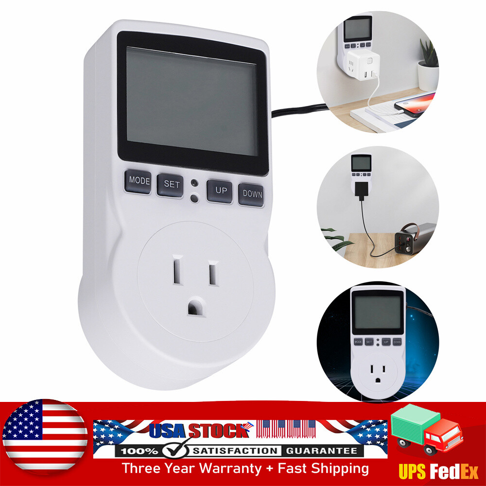 LCD Digital Plug in Thermostat Timer Switch Socket Temperature Controller Switch