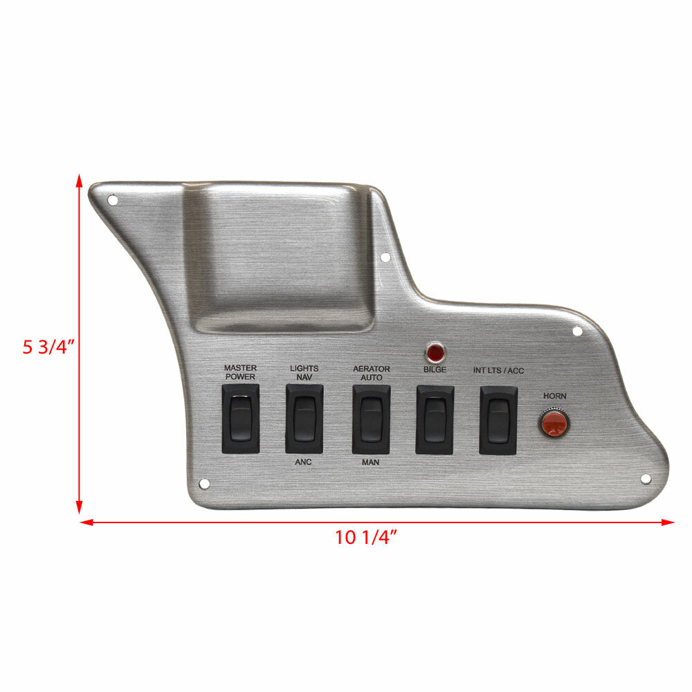 Lund Boat Switch Dash Panel 2397683 | Rebel Master Power Silver
