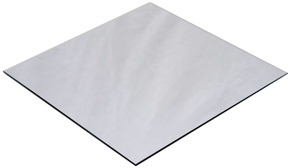 WGV Large Square Mirror Plate 8" Width, 4.5 mm Thickness, Frameless Sanded Ed...