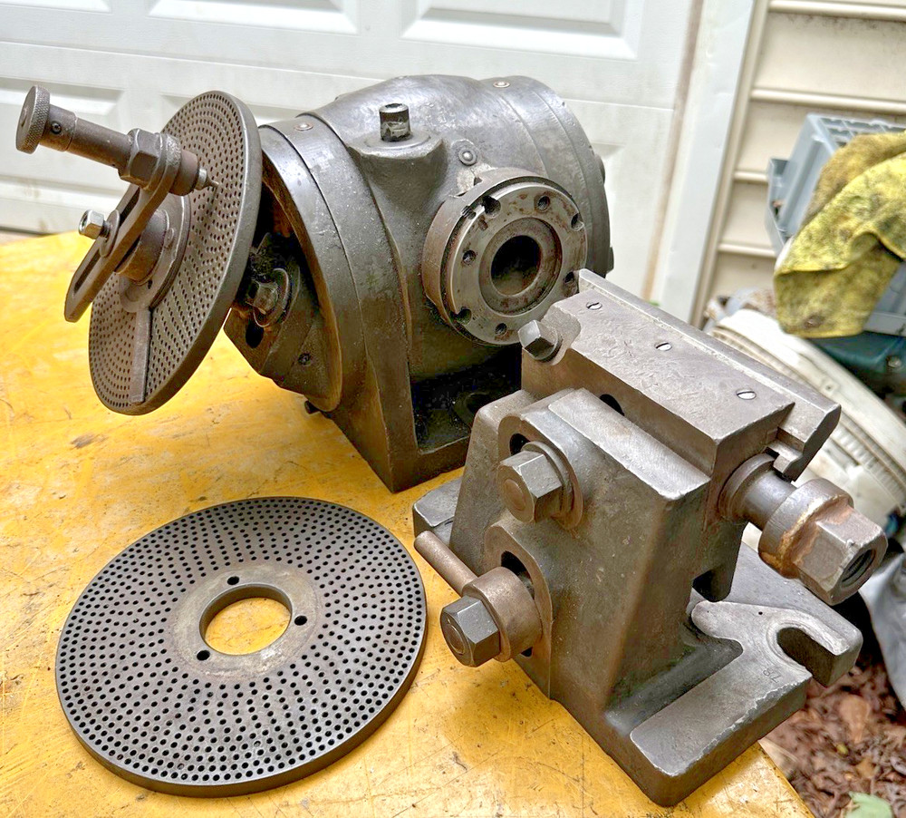 Kempsmith Tilting Adjustable Angle Dividing Head, Tailstock, & Indexing Plates