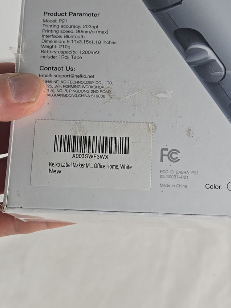 Nelko Label Maker Machine with Tape, P21 Portable Bluetooth Label Printer