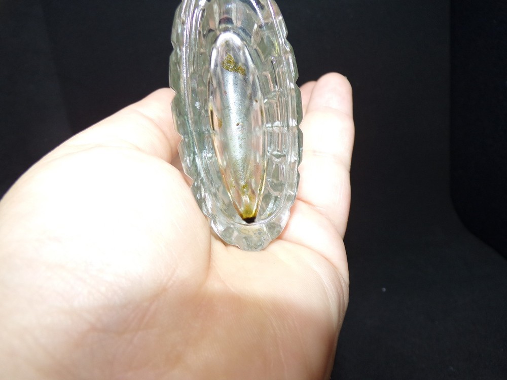 CRYSTAL CLEAR GLASS PERFUME BOTTLE ATOMIZER