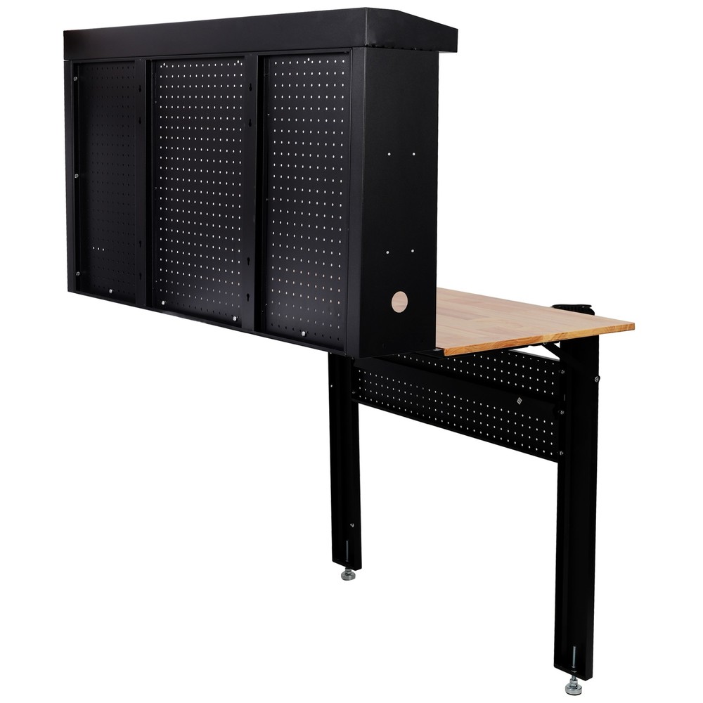 Wall Mounted Workbench, Robust Space-Saving Foldable Workbench with Rubberwood