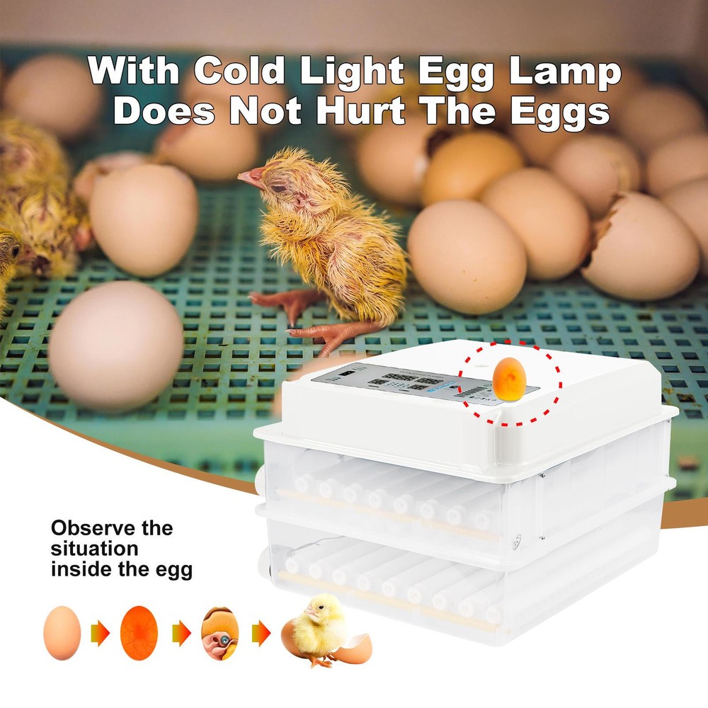 Automatic 120 Eggs Incubator Temperature Control Digital Chicken Egg Hatcher NEW