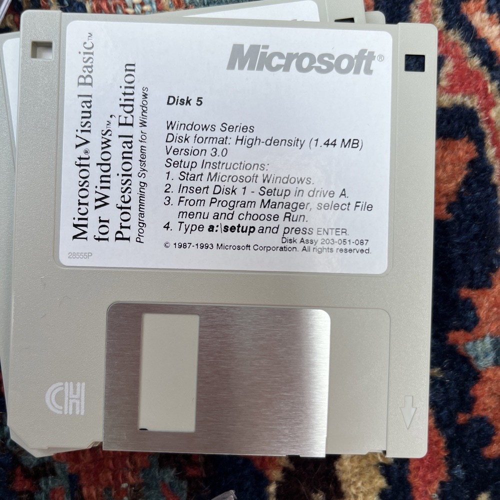 1994 Microsoft Visual Professional Edition + 3 Reference Manuals Lot Software