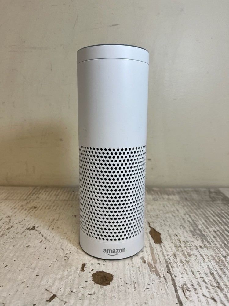 Amazon Echo (1st Generation) Smart Speaker White Wi-Fi Alexa No Power Adapter