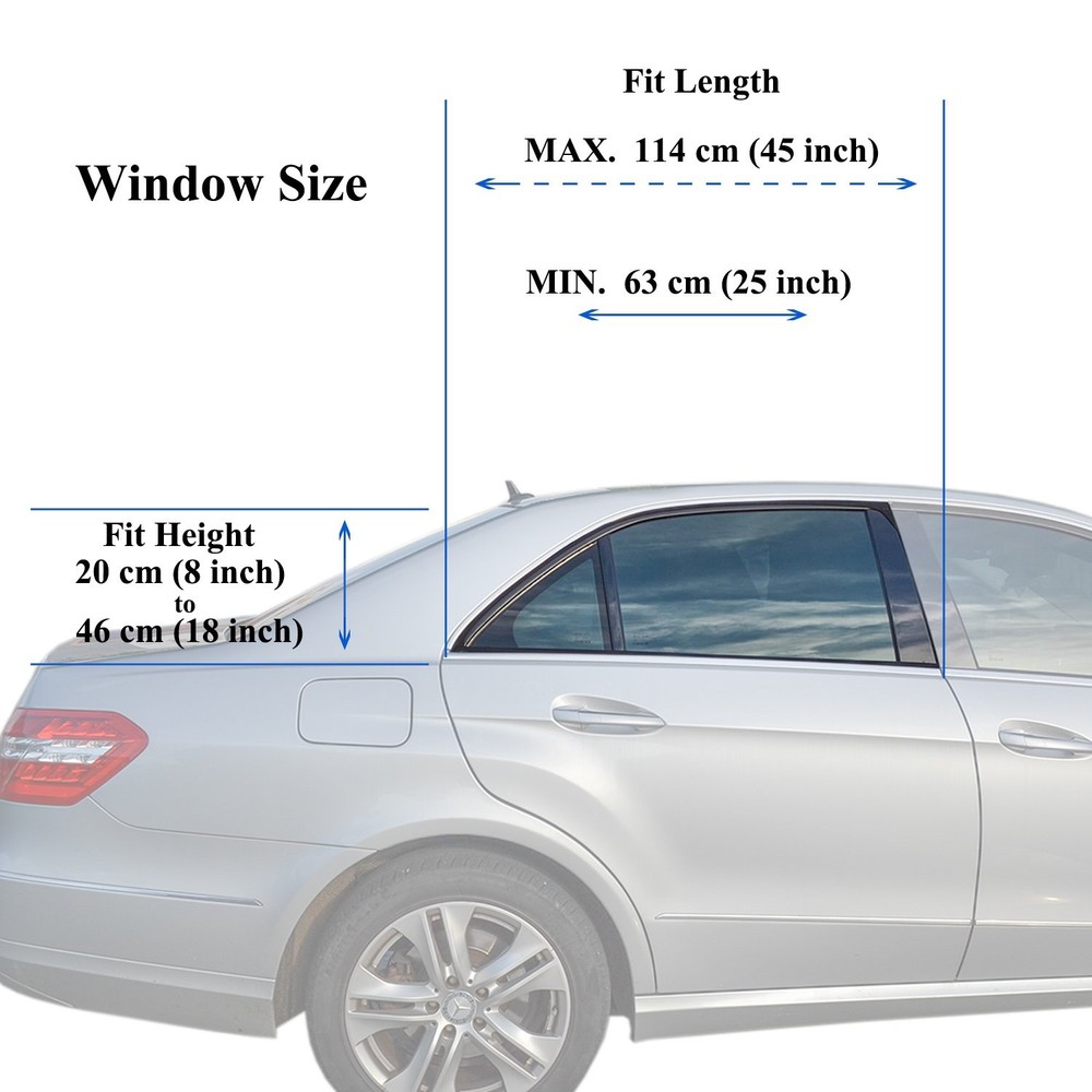 TFY Universal Car Side Window Sun Regular Contoured Window,