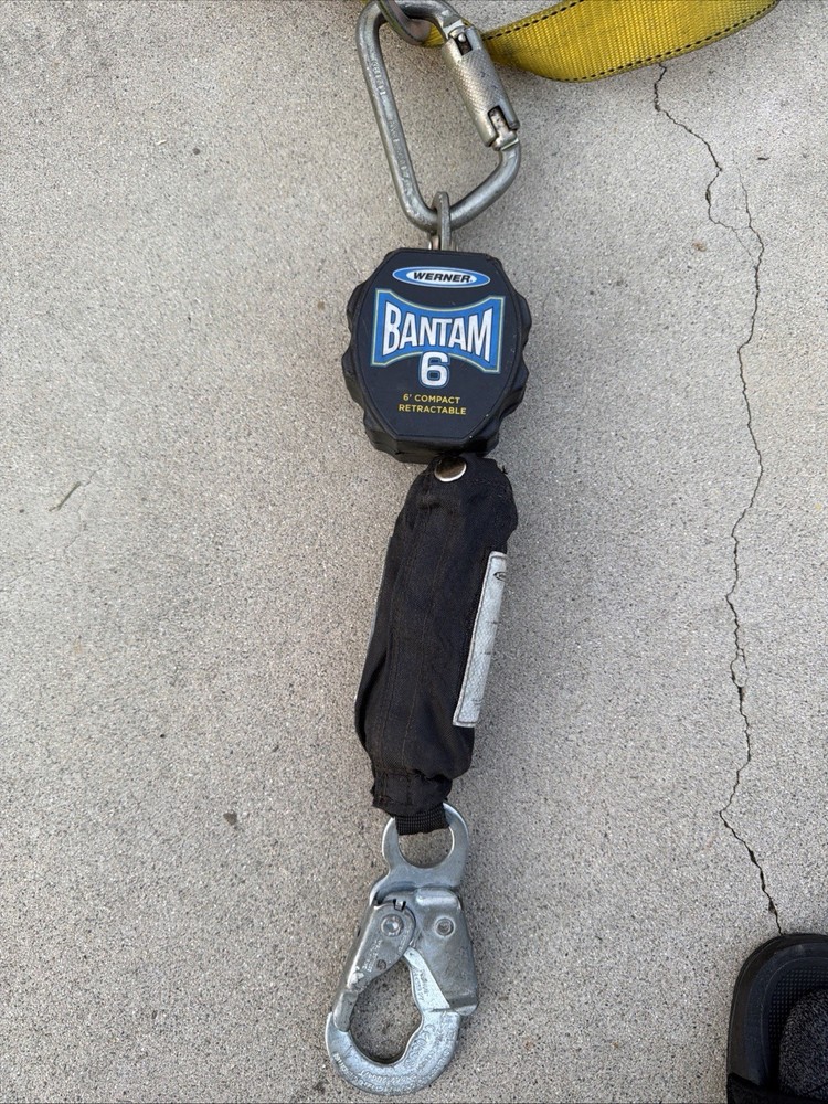 WERNER BANTAM 6 6' COMPACT RETRACTABLE LIFELINE With EXTRAS