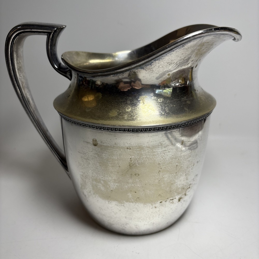 Vintage K.S. Electroplate On Nickel Silver Water Pitcher