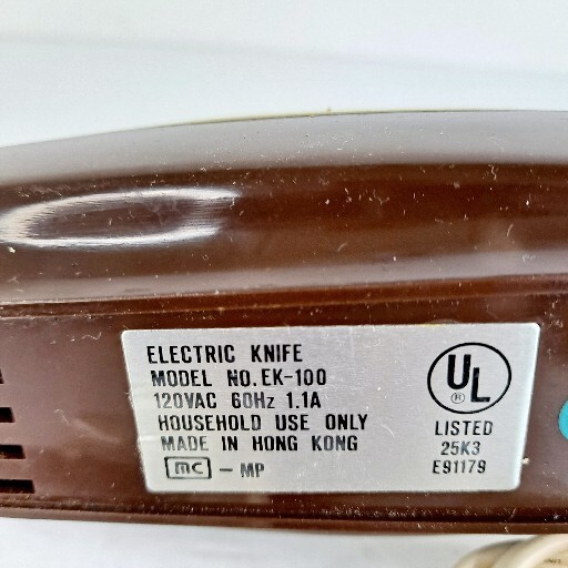 Vintage Stanmates 8053 Electric Carving Knife Model EK-100 With Box HK* TURNS ON