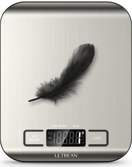 Food Scale, Digital Kitchen Scale with LCD Display,6 Units and Tare Function