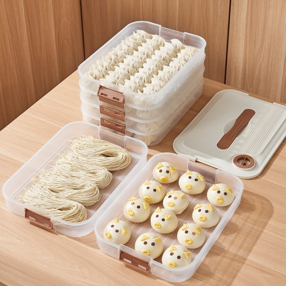4-layer Food Storage Containers,Plastic Cookie Containers,Stackable Cookie Ca...