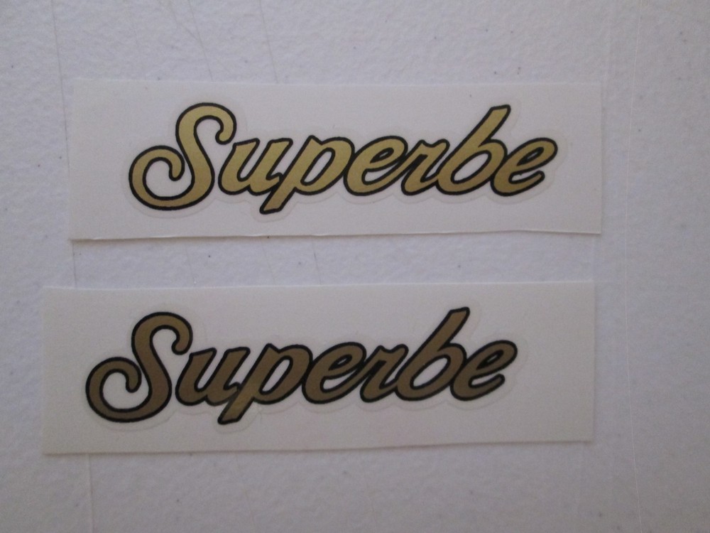 Raleigh bicycle "superbe" Script Downtube Decals (2)
