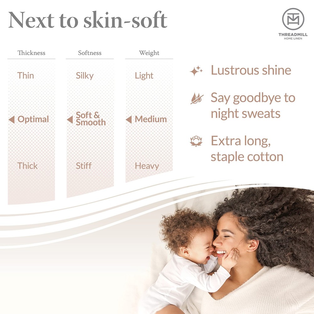 - Twin Sheets Sets Soft 100% Cotton Cooling Sheets Deep Pocket Snug Fit Elast...