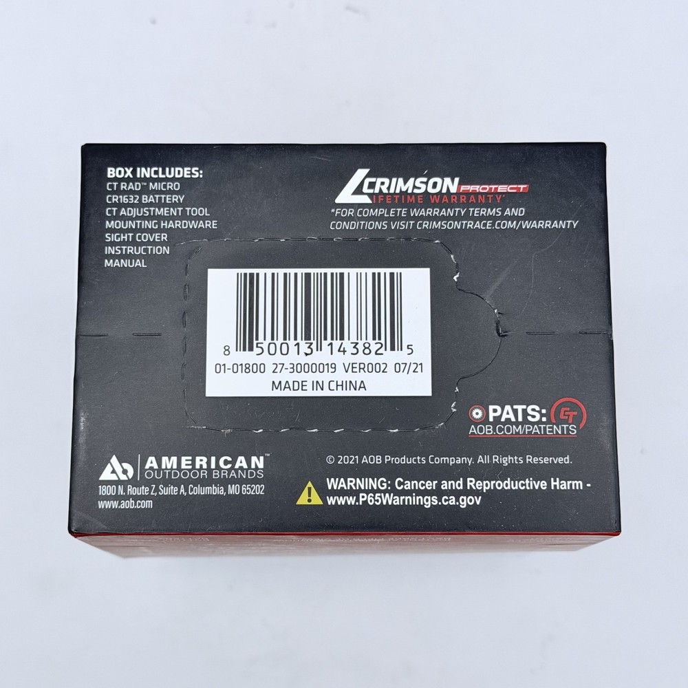 ​Crimson Trace RAD Micro Compact Open Reflex Sight Red Dot Electronic Sight 3MOA