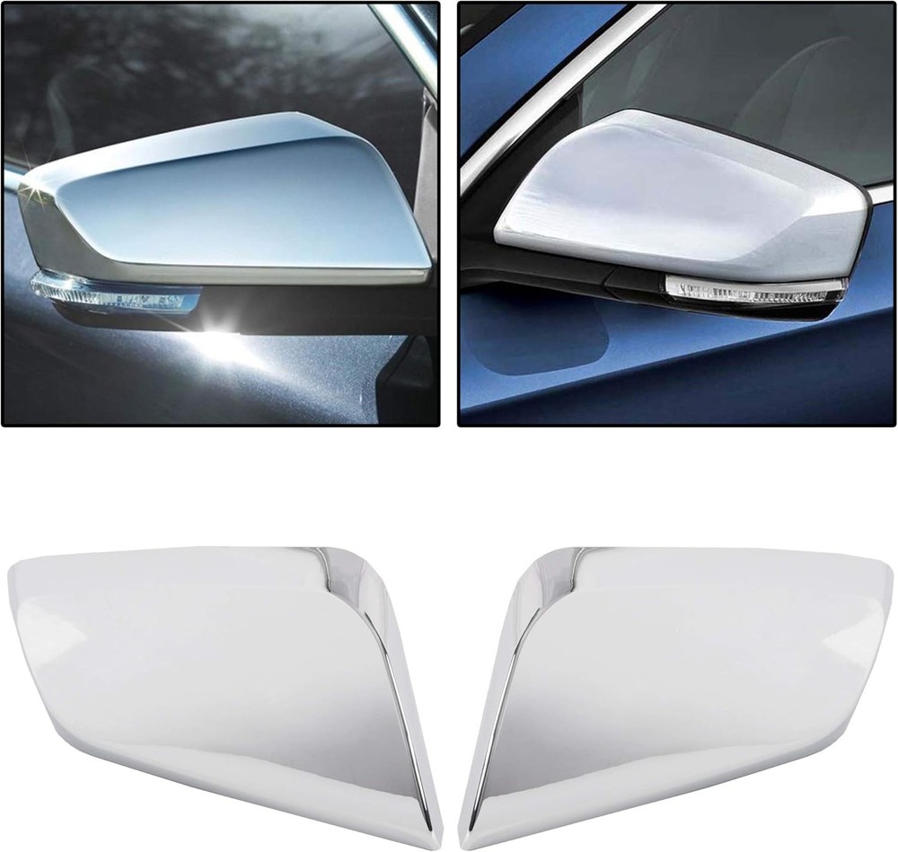 Pair Mirror Covers Compatible With 2014-2020 Impala Overlays Trims Shells Chrome
