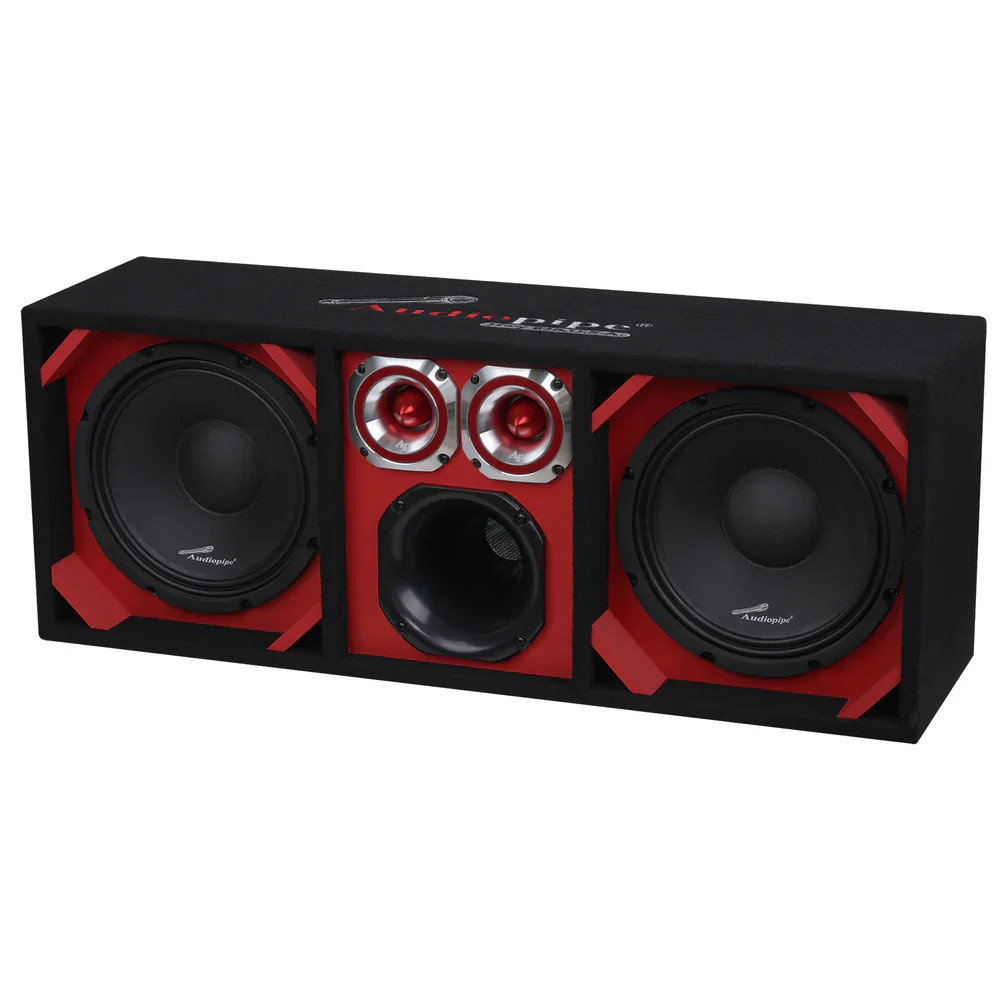 Audiopipe AP-CHU-1028RED High Powered Vented Chuchero Enclosure